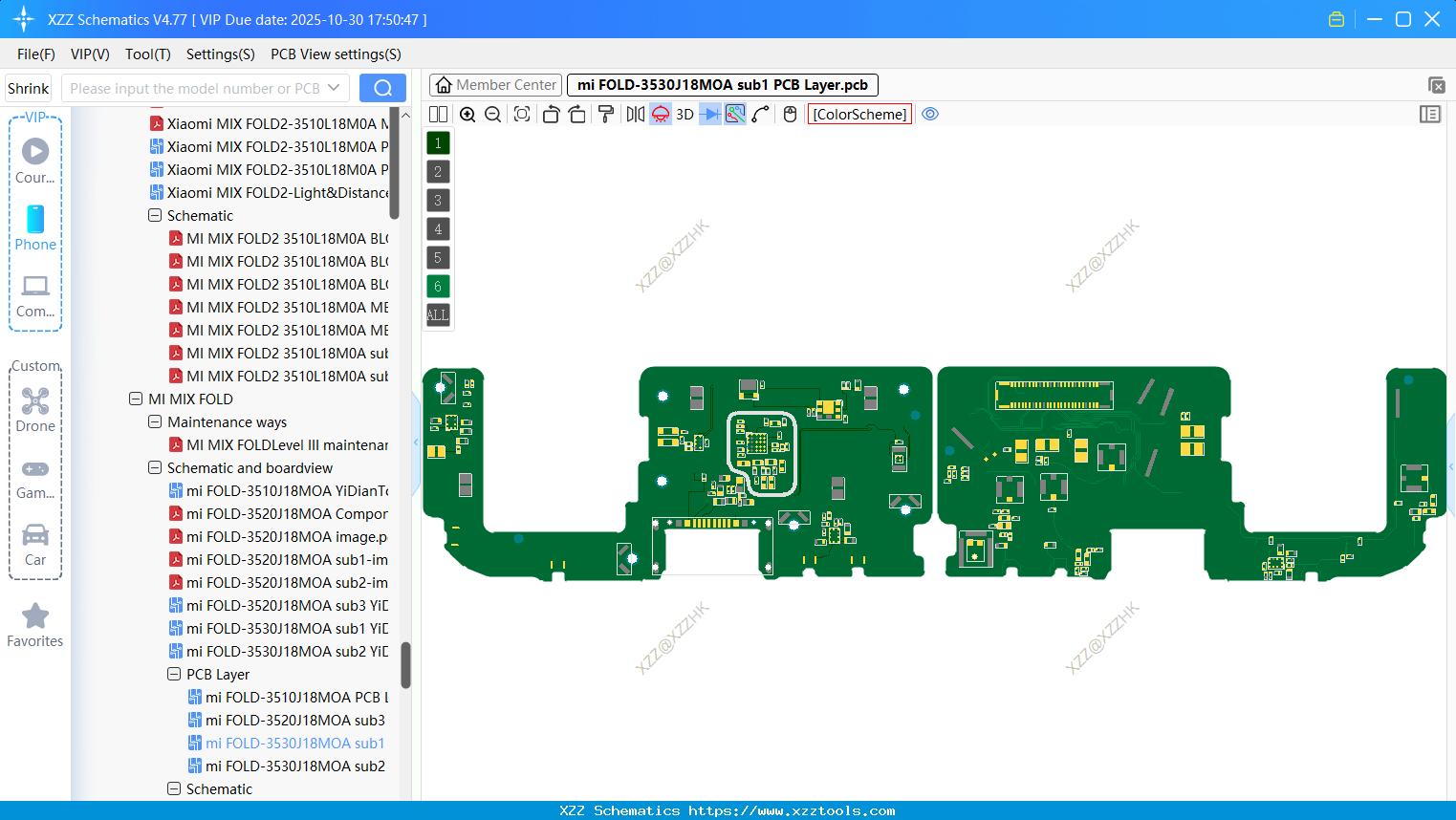 Xiaomi Mi FOLD-3530J18MOA Sub1 PCB Layer
